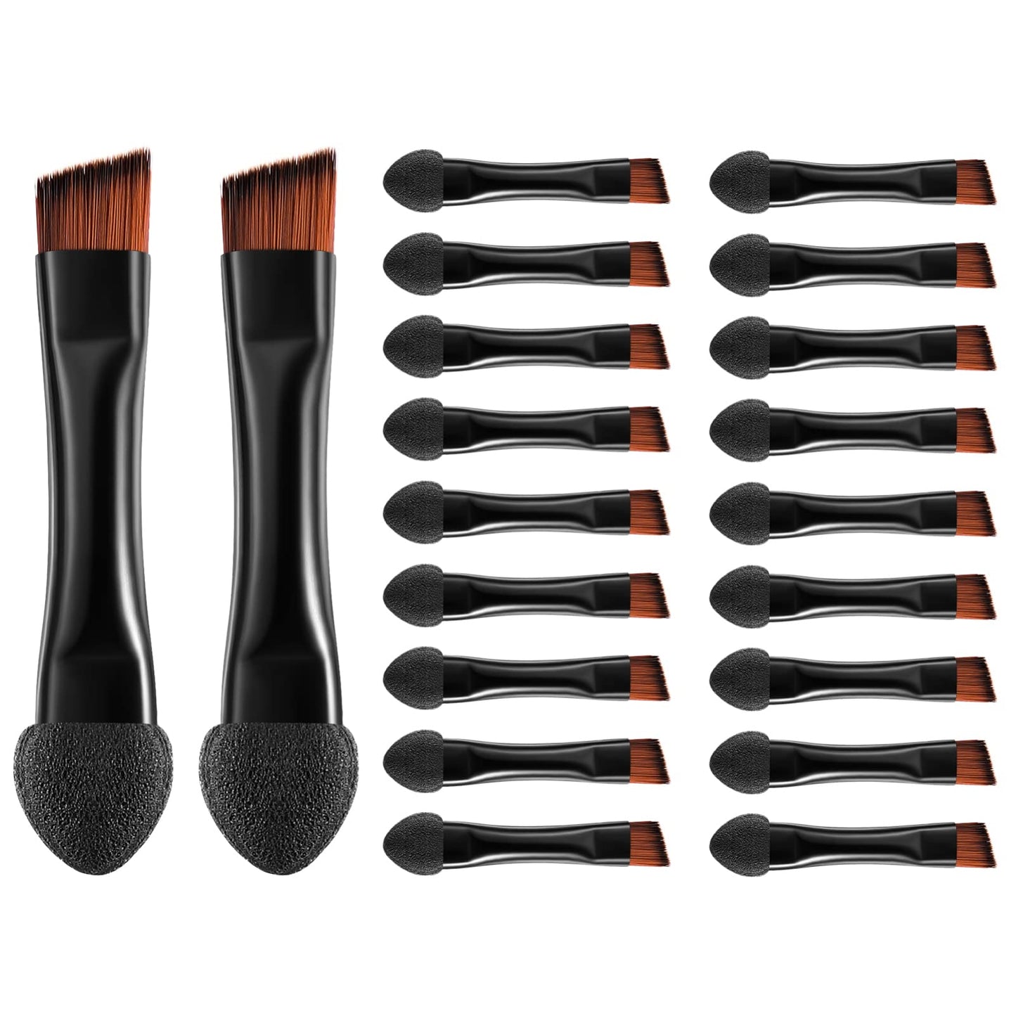 20pcs Double Ended Eyeshadow Sponge Brush Angled Eyebrow Brush Eye Shadow Sponge Applicators Makeup Lip Brushe for Girls Women