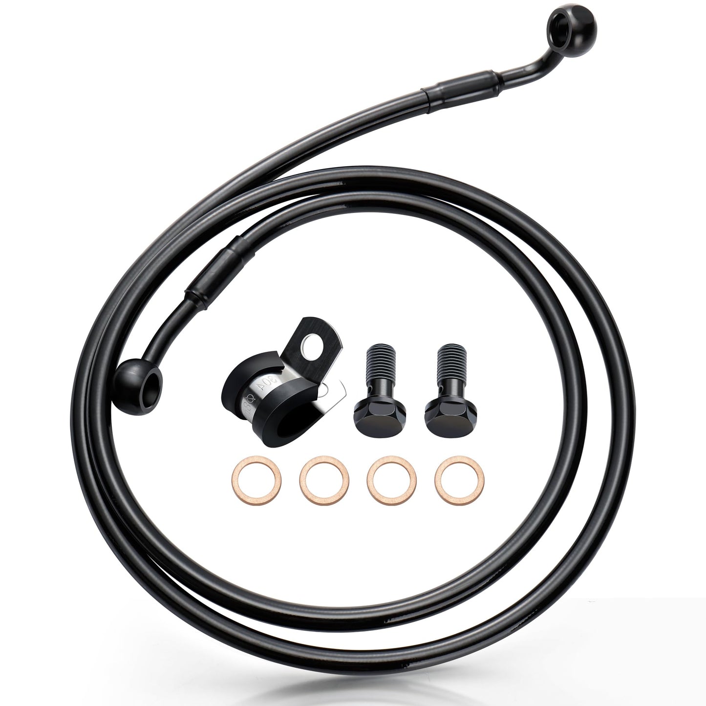 Mokitdora 50.5 Stainless Steel Braided Front Brake Lines Oil Hose For Harley 2004-Up Sportster 2018-Up Softail Models 20 Handleb