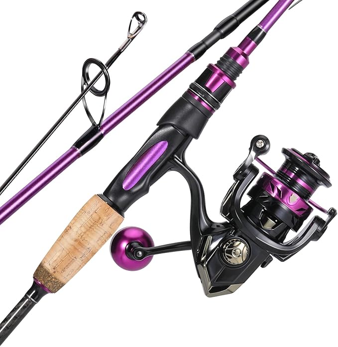 Sougayilang Spinning Combo, Medium Heavy Fishing Pole and 2000 Spinning Reel Set, Fishing Rod and Reel Commbo for Bass Fis...