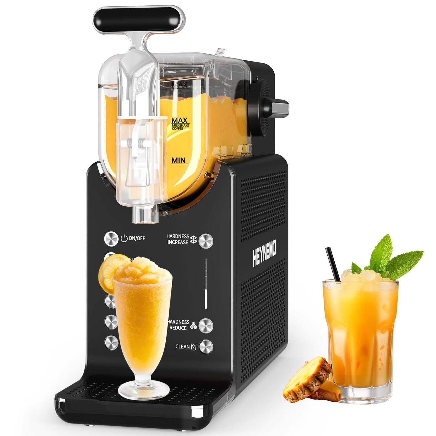 Slushie Machine for Home 68oz, No Ice Needed Frozen Drink Margarita Machine, Slushy Maker Machine for Ice Cream, Slushie Maker with 5 Pre-Set Programs, Self-Cleaning, ETL Certified, Black