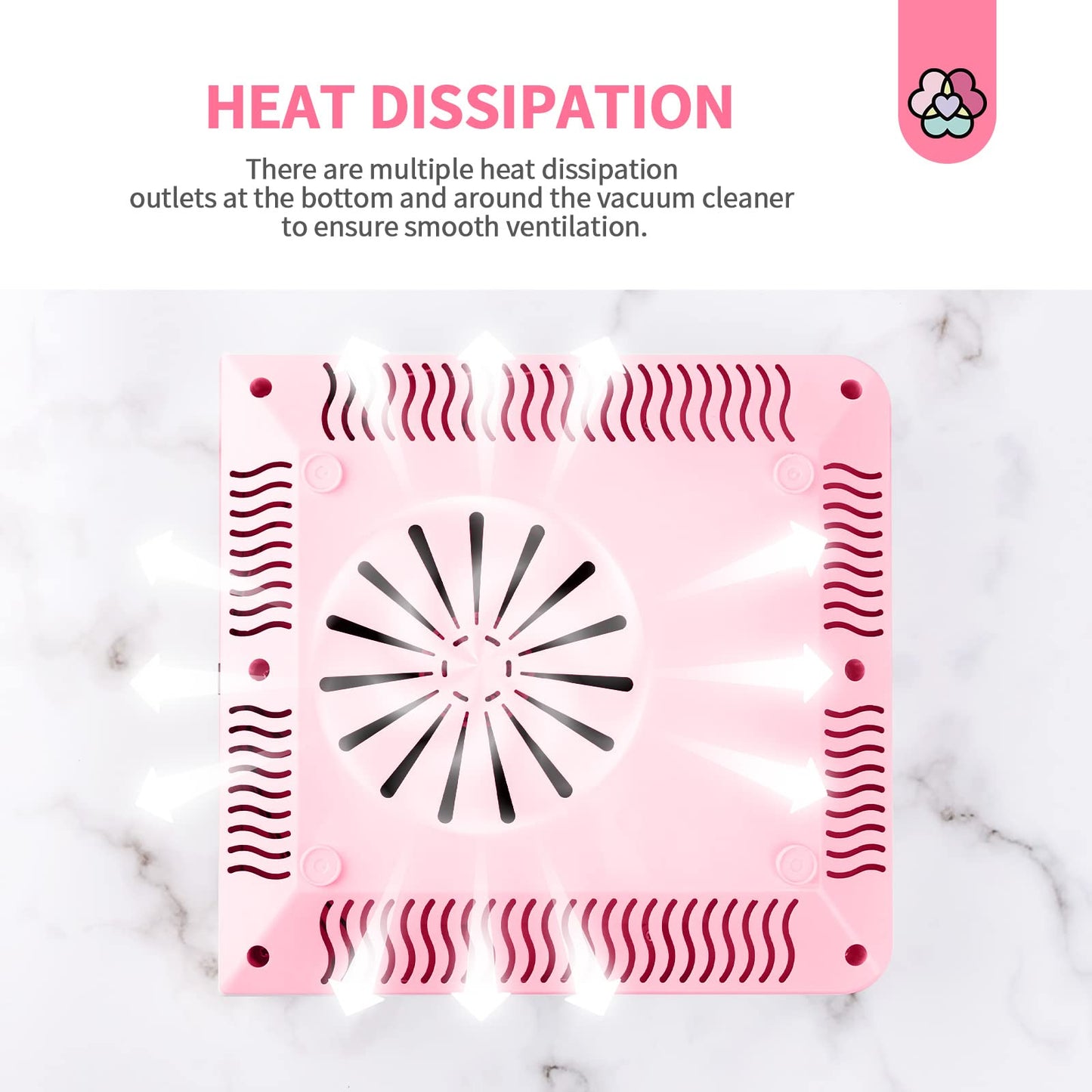 SAVILAND 80W Nail Dust Collector: New Pro - Superior Vacuum Machine Ultimate Upgrade Dust Collector Nail Tech Enhanced Quiet & C
