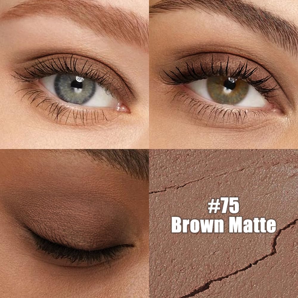 evpct Brown Matte Cream Eye Shadow Sticks Brightener Pencils for Women, Longwear Brown Silky Eyeshadow Applicator Stick Pen Wate