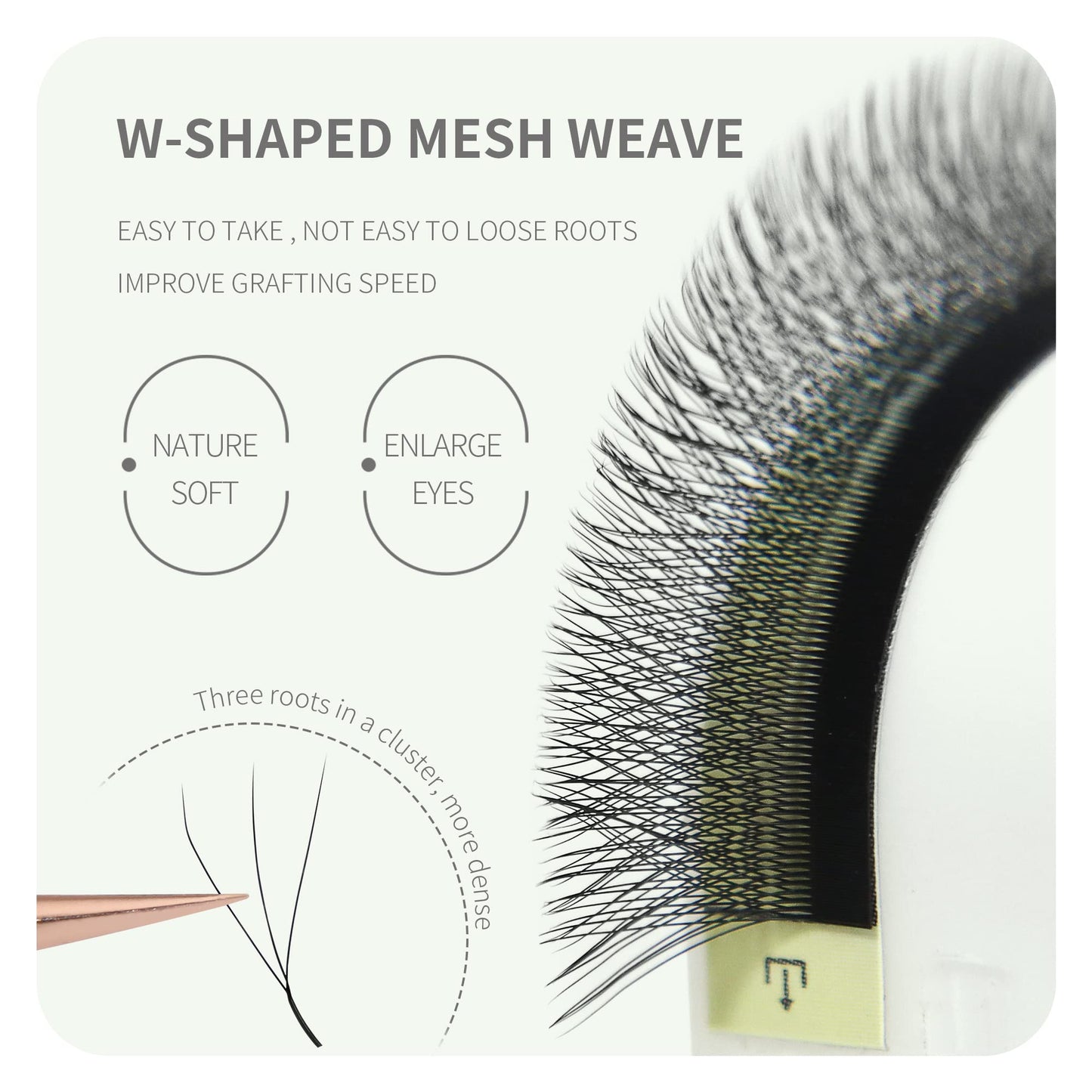 ANNAFRIS 3D Premade Fan W Shape Clover Eyelash Extensions 0.07 C Curl 9mm Volume Self Fanning W Lashes Extension Makeup Supplies