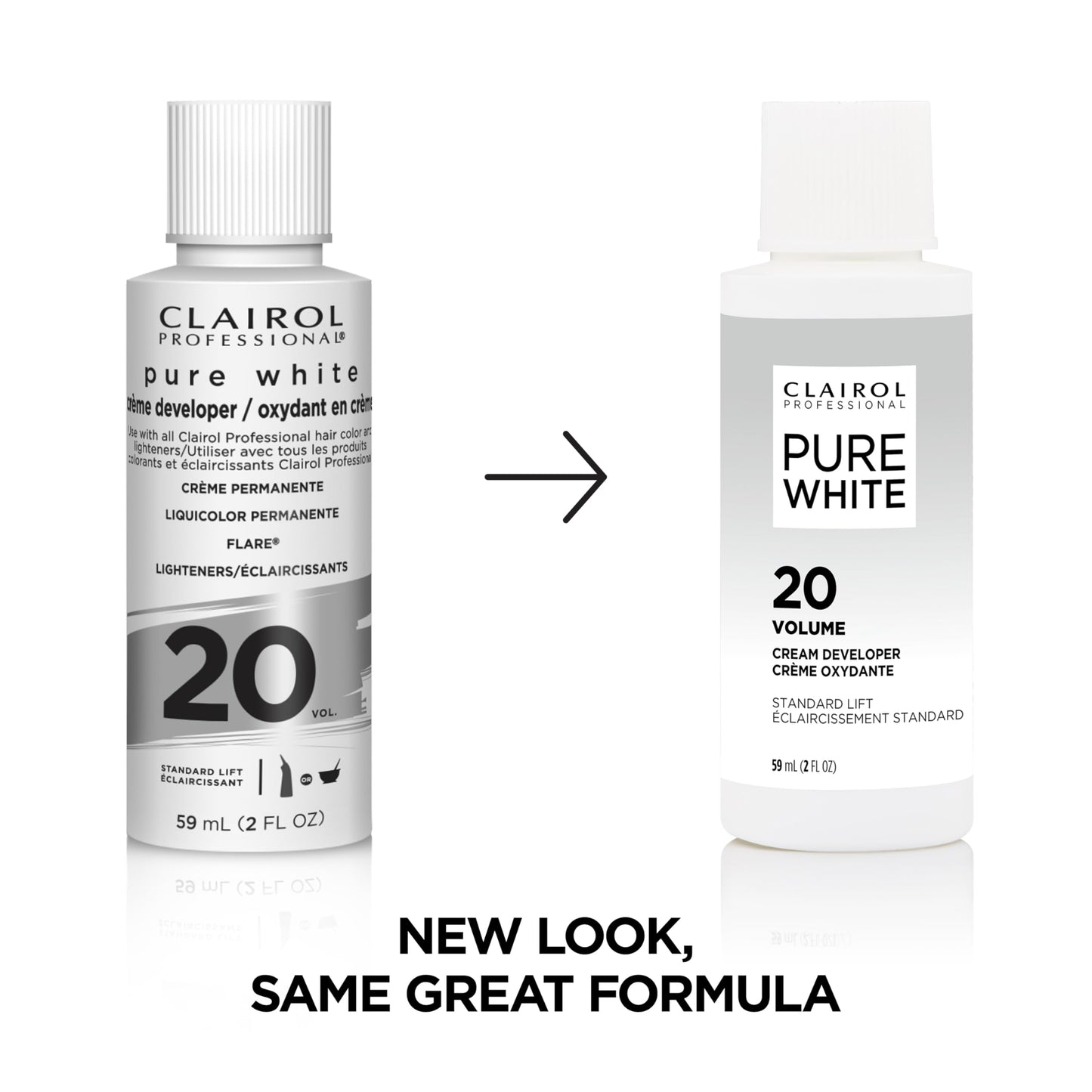 Clairol Professional Pure White 20 volume Crme Developer, 2 oz