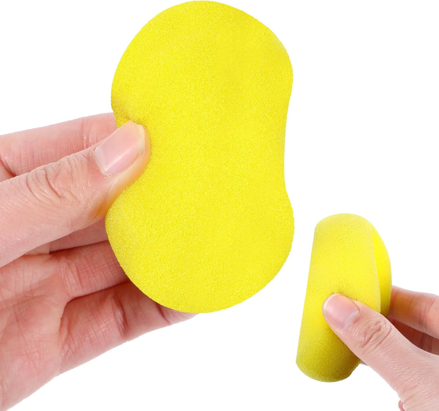50 Pack Painting Sponge Pottery Sponges 2.9 inch Round Sponge Clay sponges for Pottery Yellow Artist Sponges for Face Painting Pottery Ceramics Art Crafts