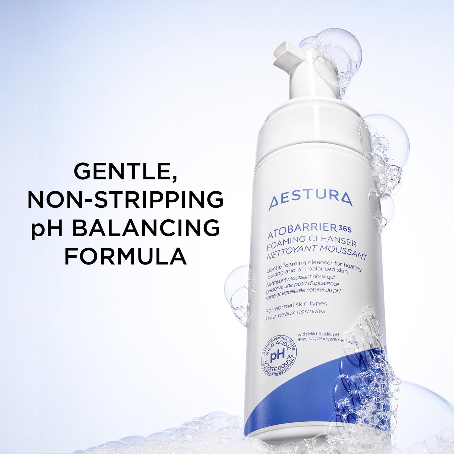 AESTURA ATOBARRIER365 Gentle pH-Balanced Foaming Cleanser with Ceramides | Korean Face Wash for Skin Moisture Barrier Repair, Hy