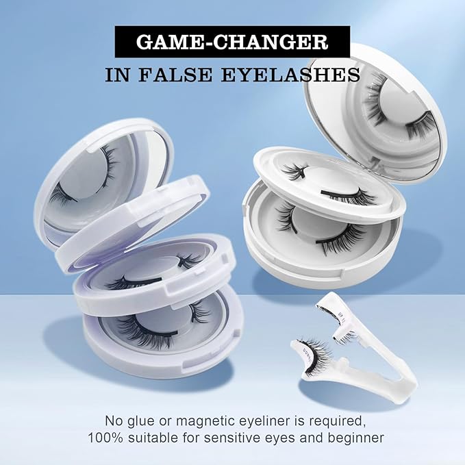 Elara Craft Magnetic Eyelashes,Magnetic Eyelashes with Applicator,2025 New Magnet Lashes Reusable Soft Lashes Natural Look No Glue or Liner Needed for Women Daily Use(06+07)