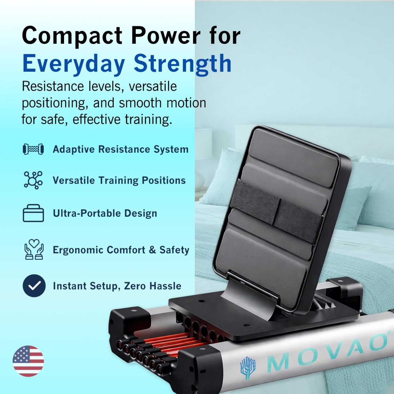 US Doctor Invented Mini in-Bed Leg Press Machine for Rehab | Low-Impact Leg Strength Trainer for Neurological & Orthopedic Recovery | Portable 9 lb PT Equipment with 6 Resistance Levels up to 66 lb