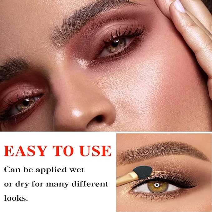 12 Shades Nude Matte Eyeshadow Palette,Shimmer Naked Eyeshadow Palette,Eye Shadow Palette Natural Flash Waterproof Durable Smoked Professional Makeup Palette With Brush(Matte)