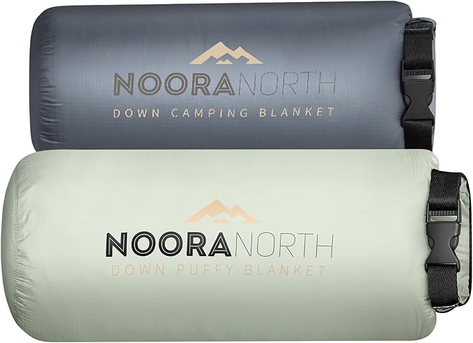 Noora North Down Camping Blanket with Footbox – 650 Fill Power, Lightweight, Packable, Water Resistant Backpacking Quilt &...