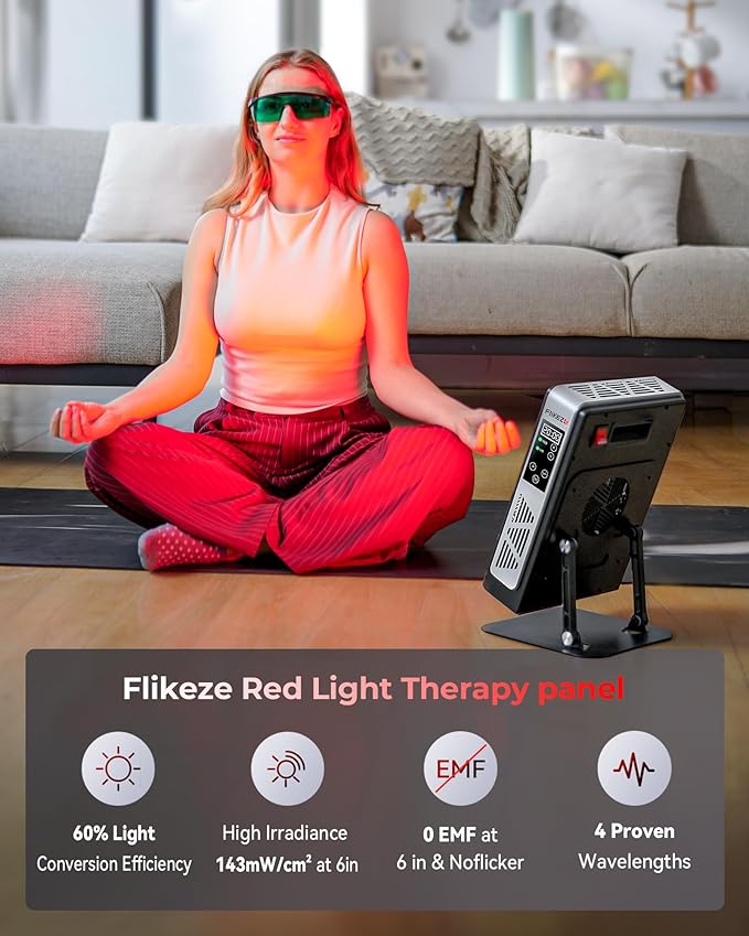 2026 Advanced Red Light Therapy for Face and Body 78 Dual Chip LEDs 460nm-880nm Near Infrared Light Therapy Panel,Adjustable Brightness (20-100%),Time(5-30 min) Red Light Therapy for Home Office & Gym
