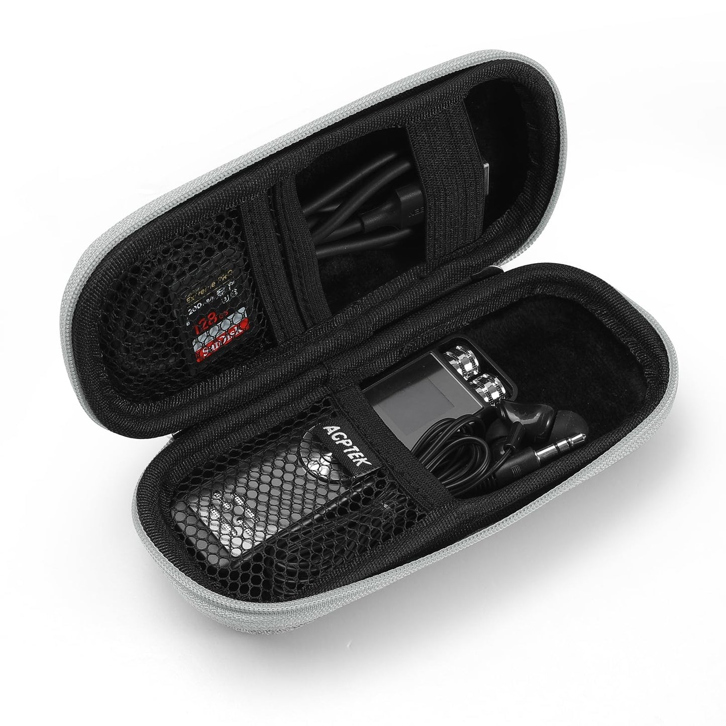 Agptek Carrying Case, Eva Zipper Carrying Hard Case Cover For Digital Voice Recorders, Mp3 Players, Storage Holder For 3D Printi