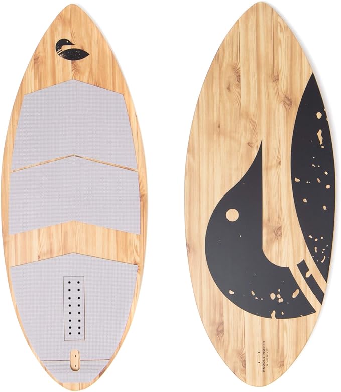 Paddle North Lake Surfer - Skim Style Wakesurf Board - 54 and 57 Inches Long with 3-Fin Setup