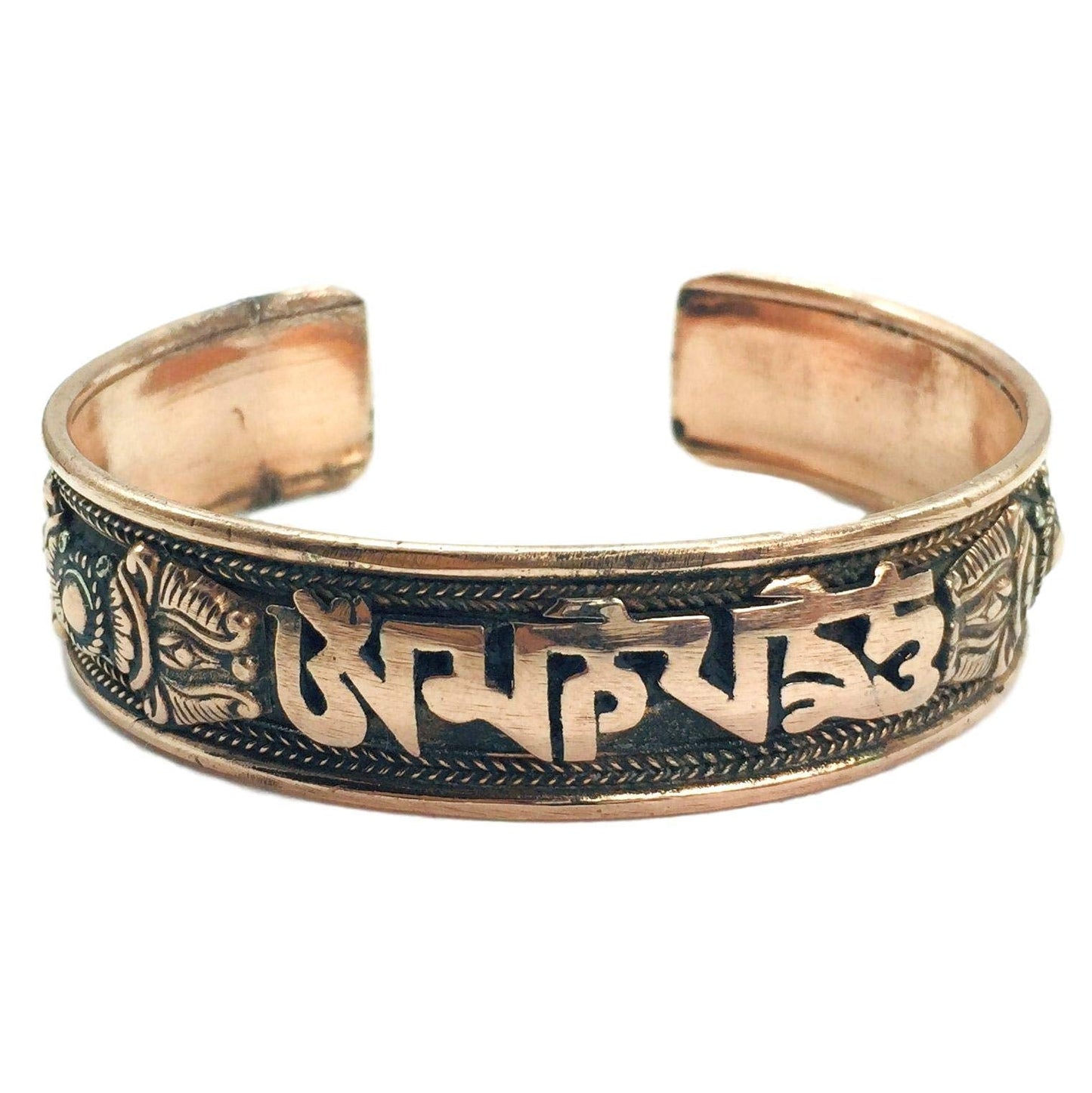 100% Pure Copper Tibetan Healing Bracelet. Unisex, Hand Made High Gauge Copper (Mantra)