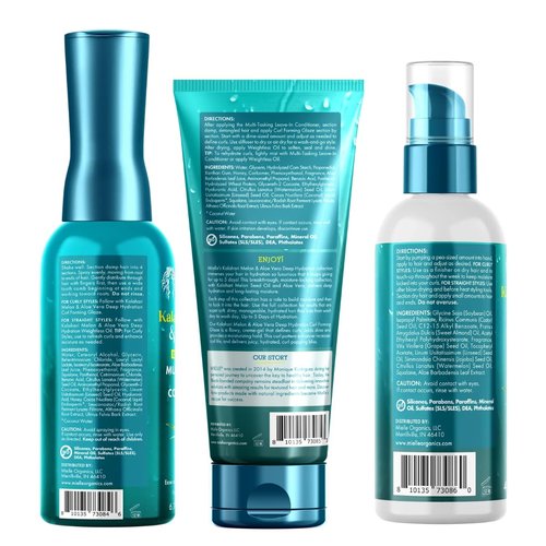 Mielle Kalahari Melon & Aloe Vera Deep Hydration Collection - Up to 5 Days of Moisture for Dry, Curly, Coily, and Textured Hair Types