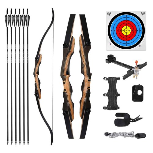 Motion Zeus Archery Takedown Recurve Bow 62 inch for Adults,Beginner,Teenagers and Youth-Right & Left Handed,Archery Set for Outdoor Target Hunting Training Practice(20-65lbs)