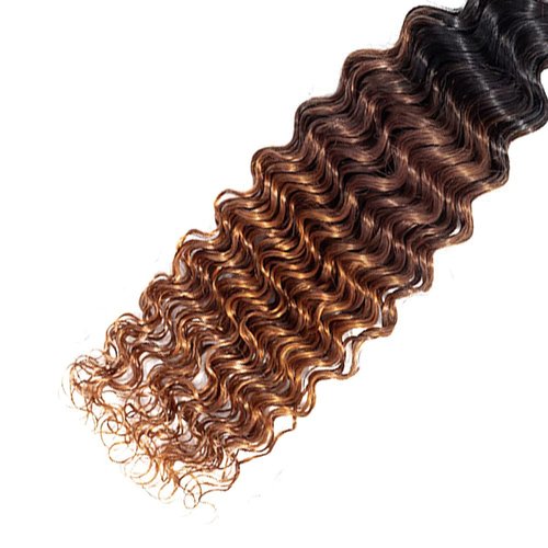 Condescension Brazilian Omber T1B/4/30 Human Hair Bundles 16 18 20 Inch Deep Wave 3 Bundles Human Hair 100% Unprocessed Remy Virgin Weave Hair for Women