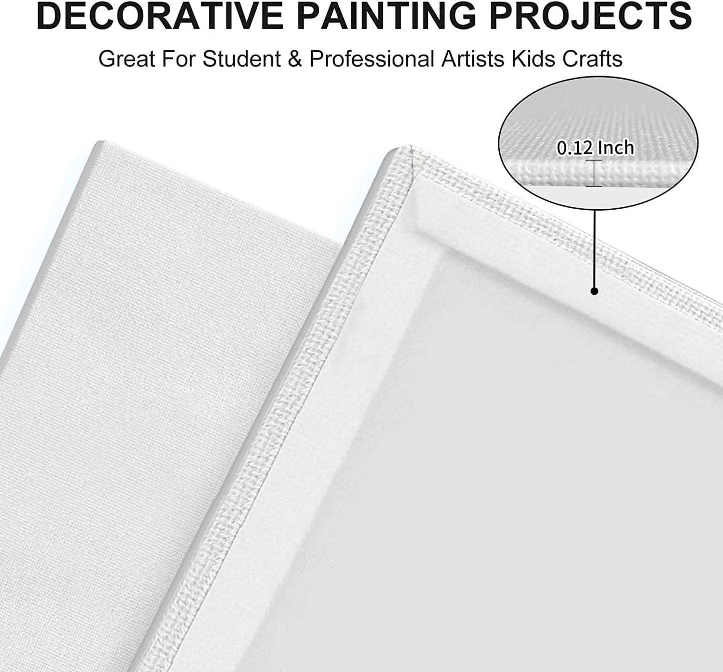Canvas Panels 5x7 Inch 48-Pack, 10 oz Primed 100% Cotton White Blank Small Canvases for Painting, Flat Canvas Board for Oil Acrylics Watercolor & Tempera Paints