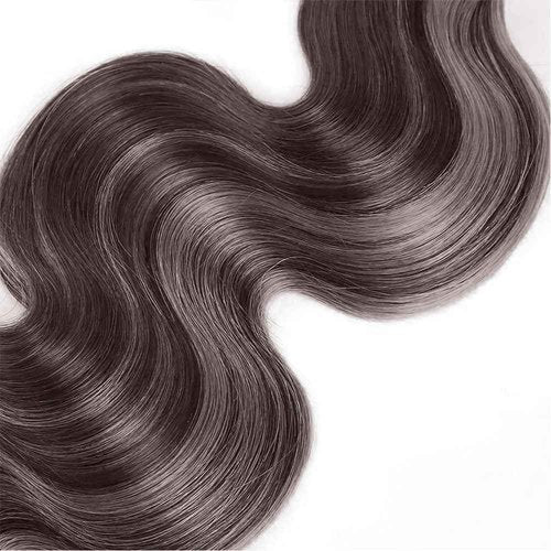 Condescension P4/Grey Human Hair Bundles 18 20 22 inch Body Wave Wave Human Hair Bundles Highlight Chocolate Grey Unprocessed Soft Sewn In Hair with Double Weft for Black Women