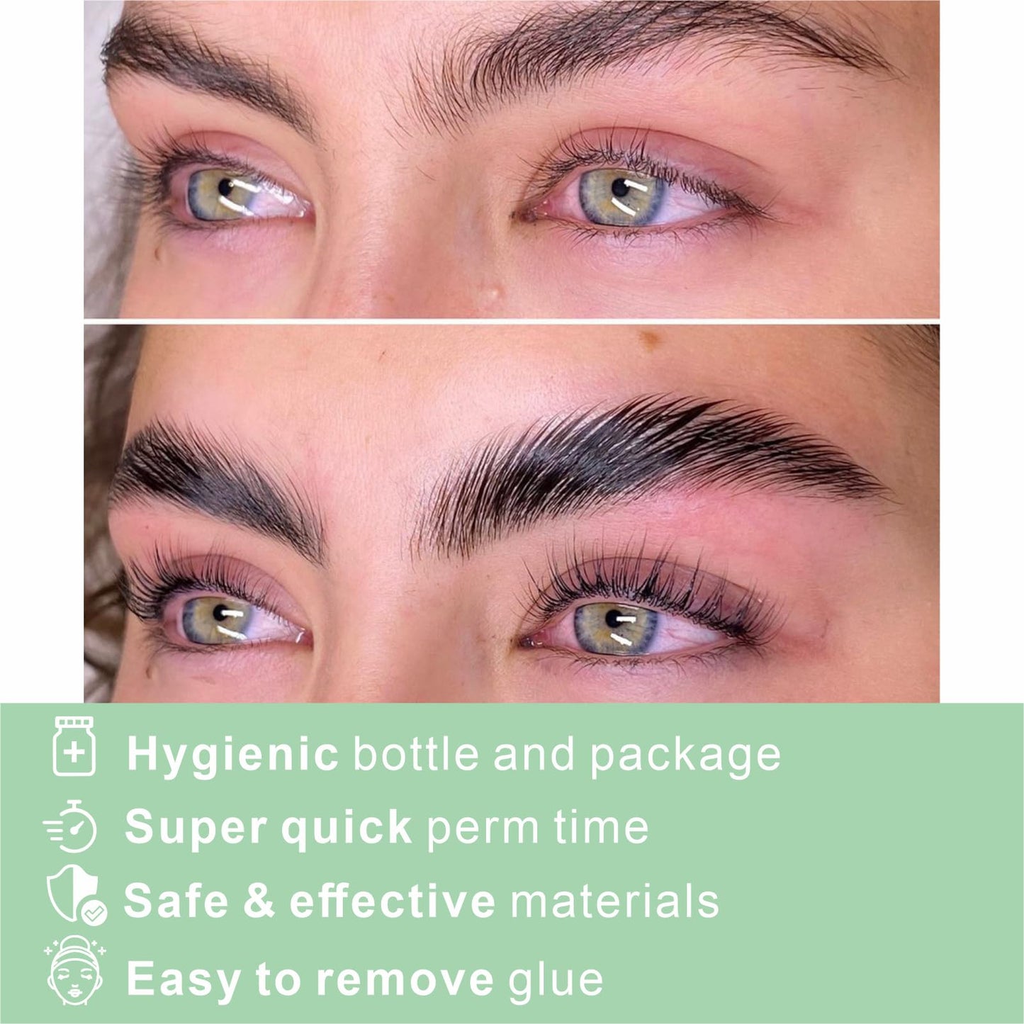 2-in-1 Lash Lift & Brow Lamination Kit, DIY Eyelash & Eyebrow Perm for Home Use, Long-Lasting 6-8 weeks Professional Salon-Quali