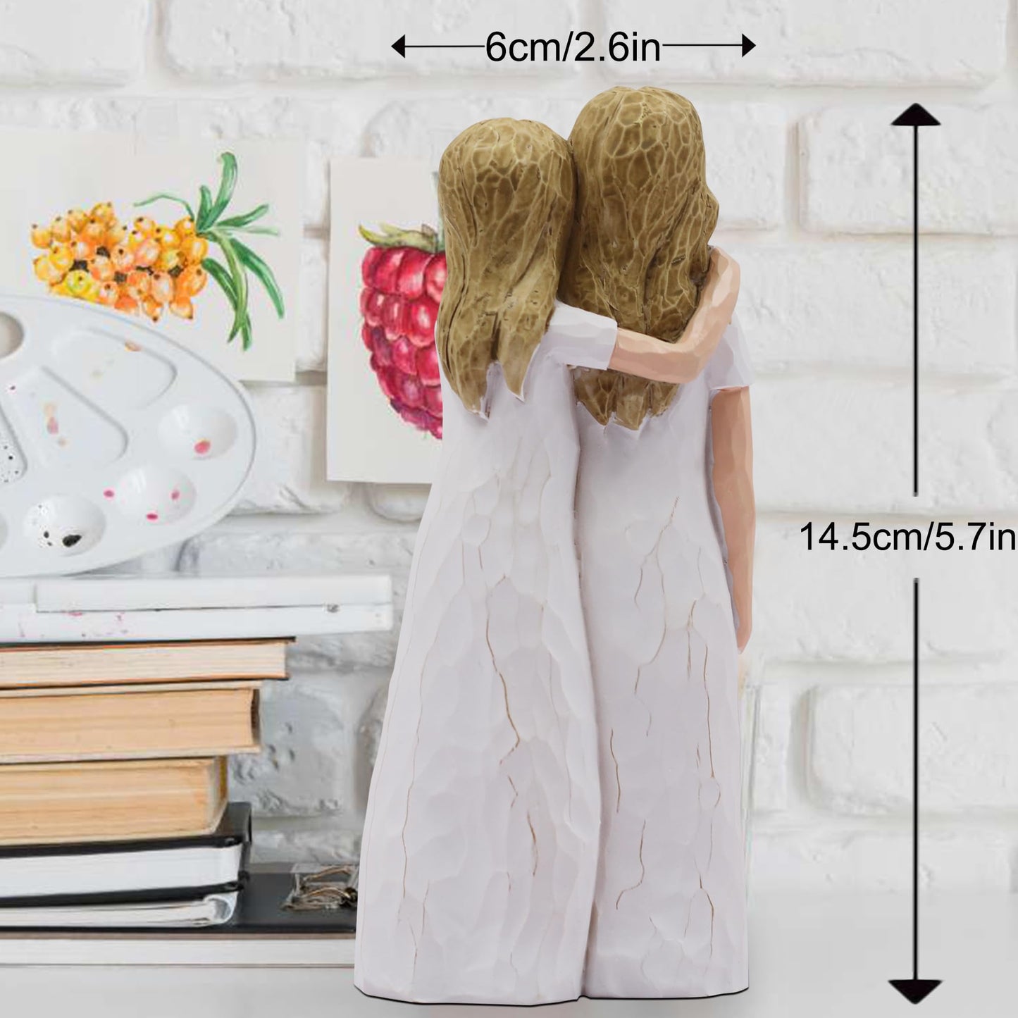 AcowSpt Mom Birthday Gift from Daughter - Mother Daughter Sculpted Hand-Painted Figurine