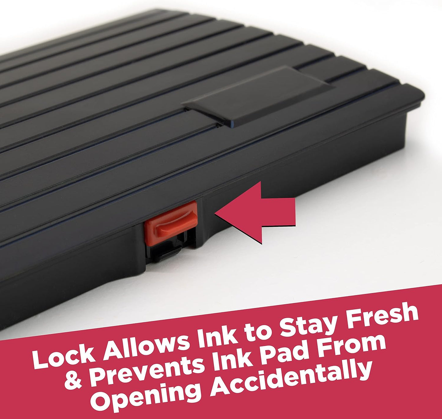 Large Premium Black Ink Stamp Pad - 3" by 6" - Quality Felt Pad