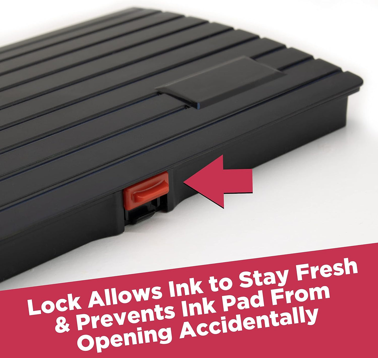 Large Premium Red Ink Stamp Pad - 5" by 7" - Quality Felt Pad