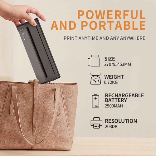 Meihengtong Tattoo Stencil Printer Bluetooth Thermal Wireless Portable Tattoo Stencil Transfer Machine Copier with 10pcs Transfer Paper P8008 Compatible with Android, iOS & Windows