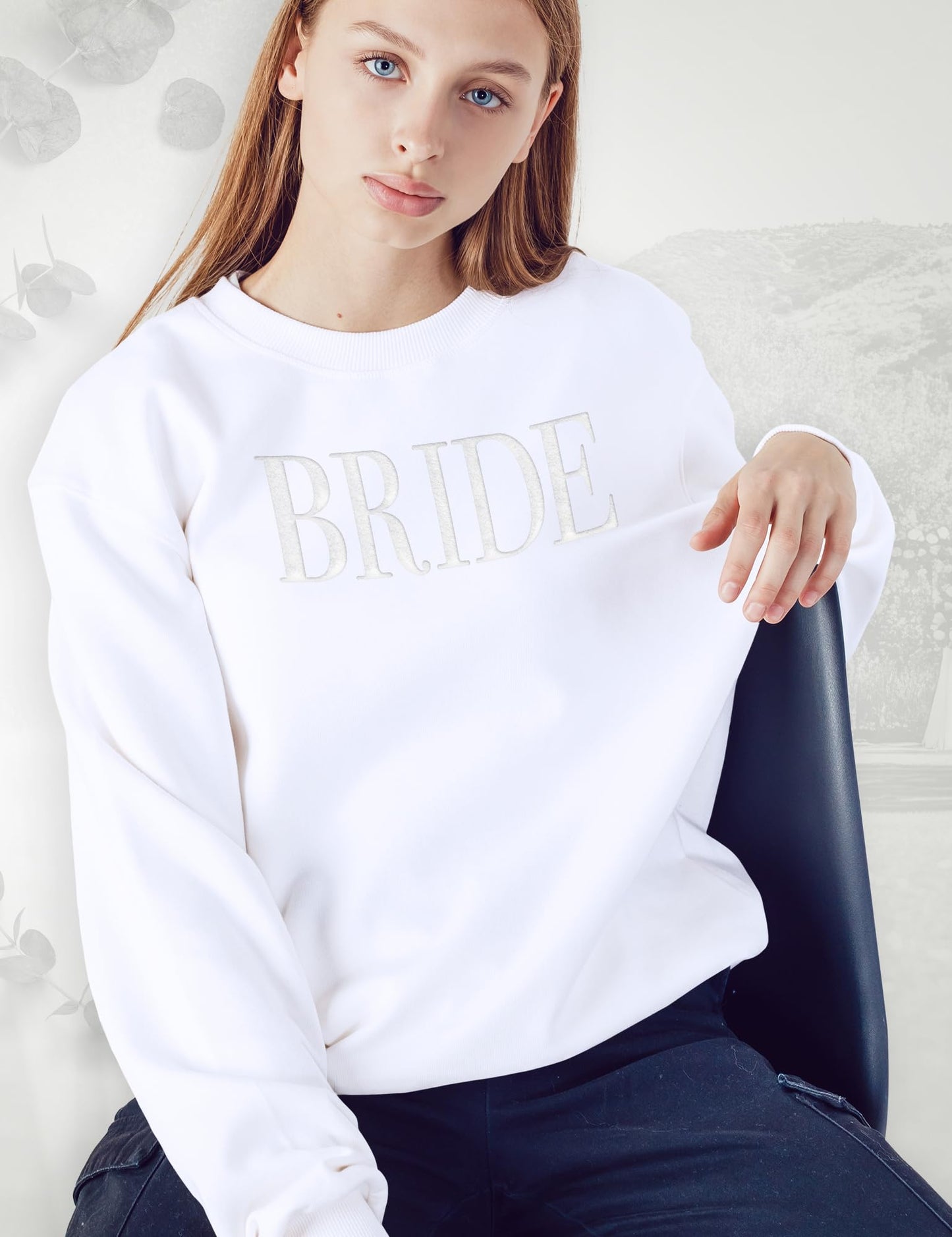 Bride Sweatshirt - Engagement Gift - Bride Sweatshirts For Women - Bride Crewneck Sweatshirt - Wedding Gift White