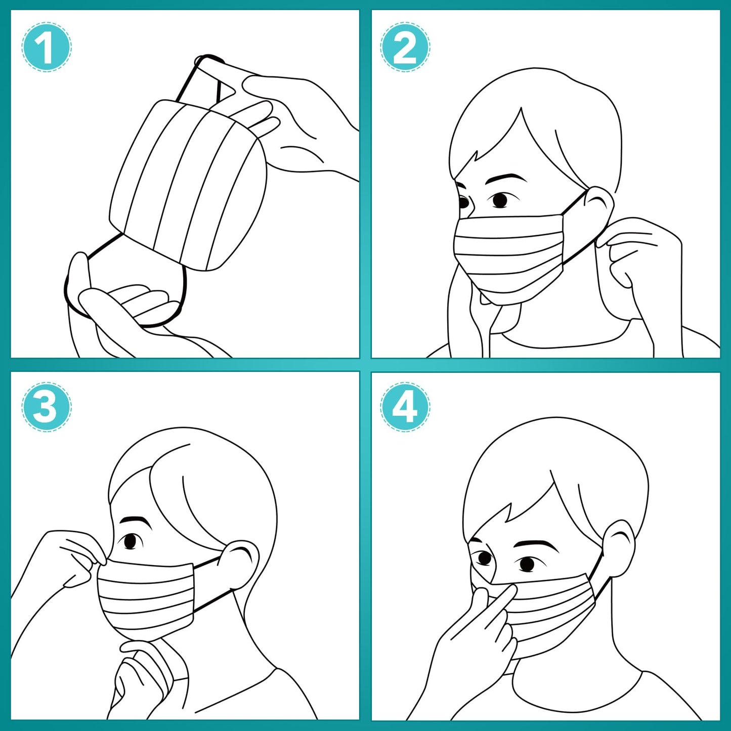 ZTANPS 50PCS Disposable Face Masks, Black Masks, 3 Layer Protection Black Disposable Face Masks