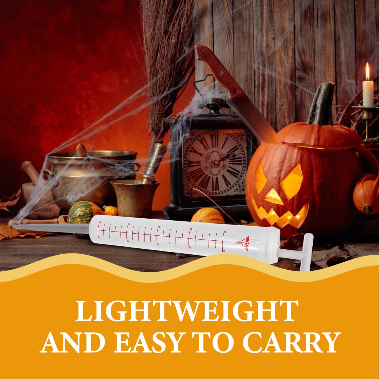 BESTOYARD Giant Toy Syringe Novelty Fake Injector Halloween Prop 20 Inches White for Halloween Party Decorations and Doctor Cosplay