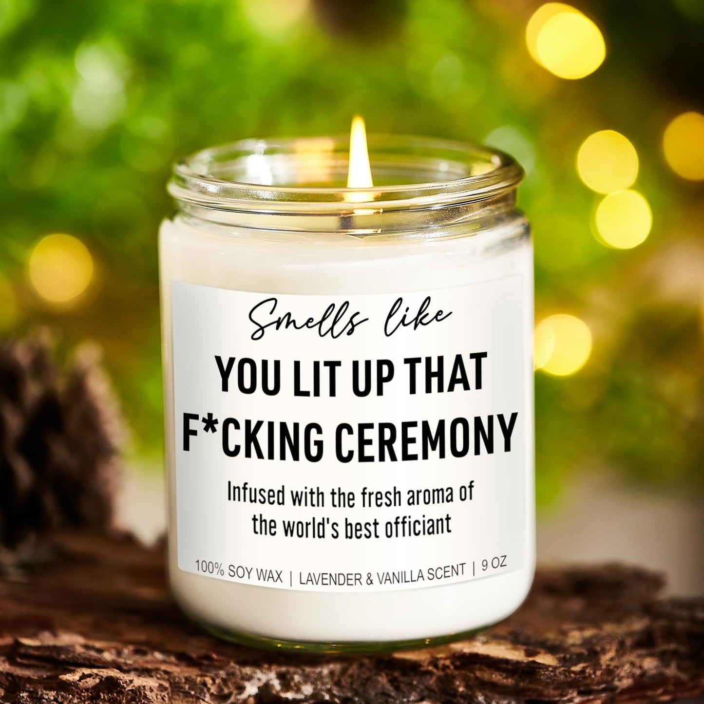 Younift Funny Scented Candle, Wedding Officiant Gifts for Wedding Day, Officiant Proposal Gifts - Thank You Presents for Best Officiant - 9 oz