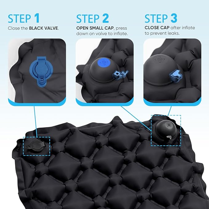 Sekey Pump Up Inflatable Seat Cushion, Portable & Lightweight Airplane Seat Cushion, for Long Flights Stadium Camping Office Travel