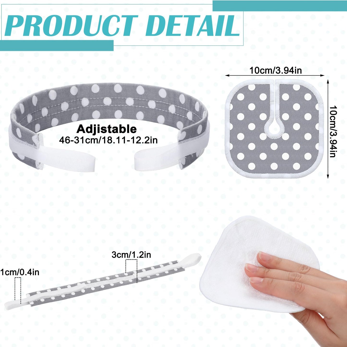 Geiserailie 40 Pcs 20 Sets 4 x 4 Inches Reusable Tracheostomy Dressing Absorbent Soft Tracheo Pads Tracheostomy Supplies for Wound Care
