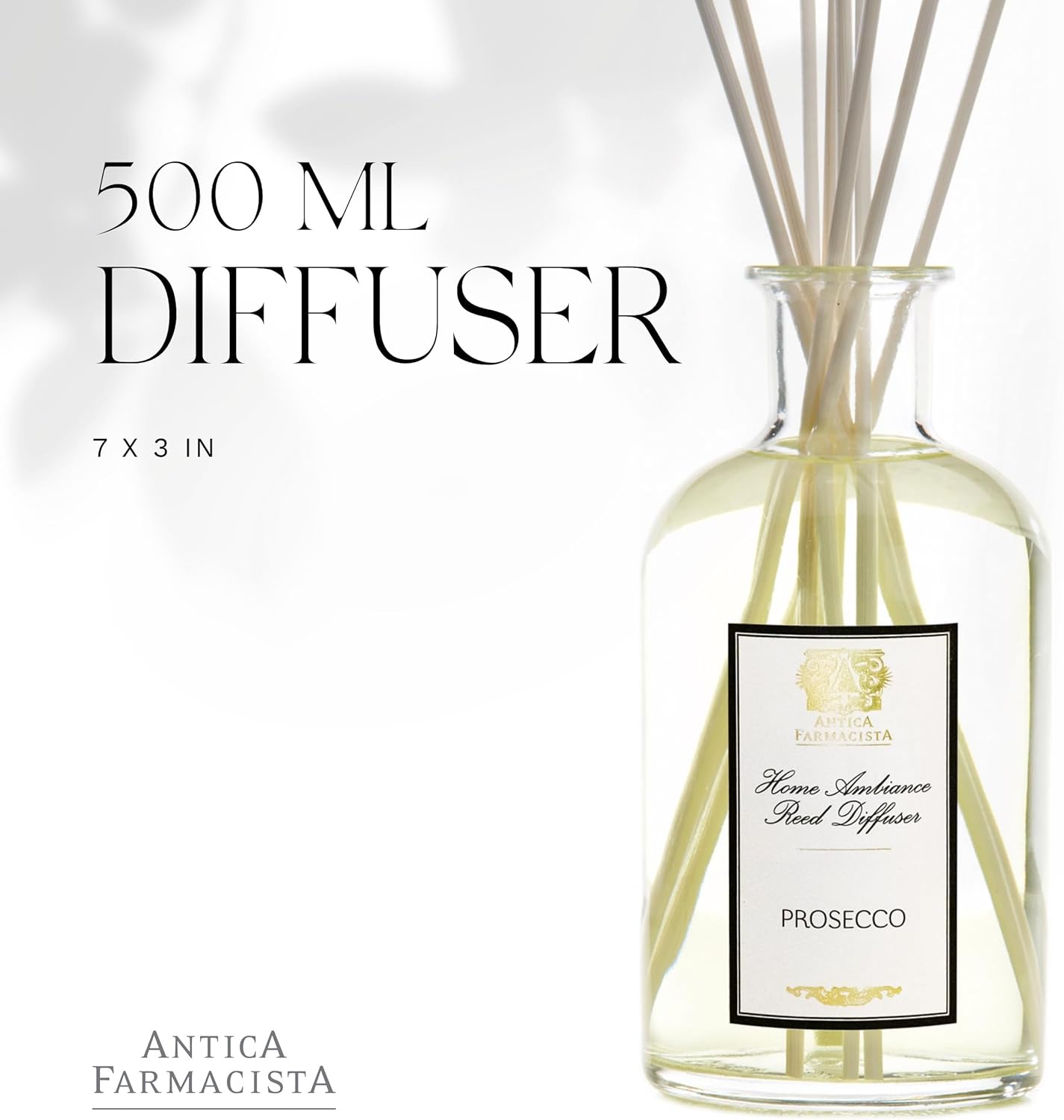 Antica Farmacista Home Ambiance Diffuser - Long-Lasting Reed Scent Diffuser - Luxury Room Freshener Gift - Prosecco, 16.9 fl oz