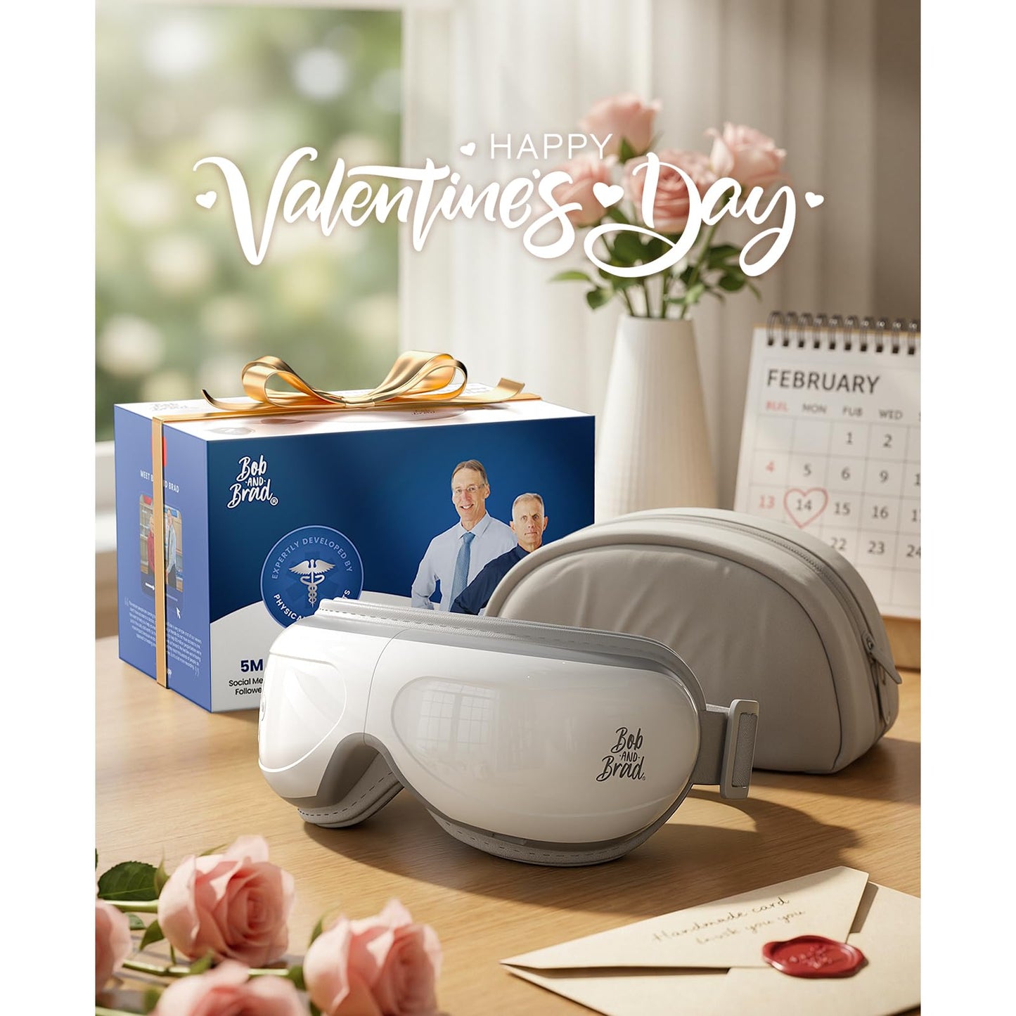 BOB AND BRAD Eye Massager FSA Eligible/HSA Eligible, EyeOasis 2 Heated Eye Mask for Migraines with Music, Smart Migraine Massager Warm Compress Therapy for Migraines, Dry Eyes, and Eye Strain Relief