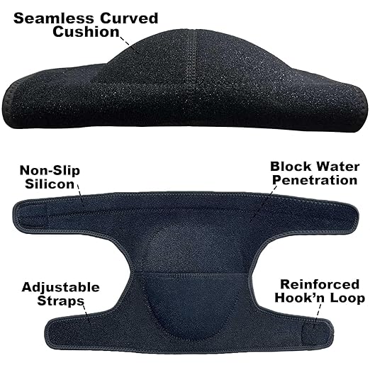 Work Knee Pads for Men Women, Soft Gardening Kneeling Pad with Thick Foam for Cleaning Weeding, Safety Knee Protector for Tactical Mechanic Yard Concrete Floor, Waterproof Knee Cushion, Black M (1 Pair)