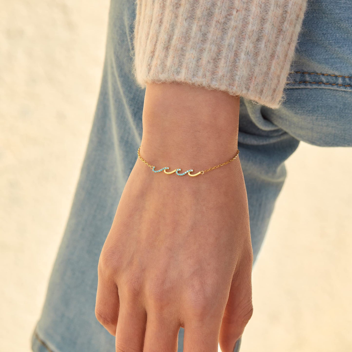 STORYJEWELLERY Birthday Gifts For Women, Sterling Silver Wave Bracelets for Women, Womens Birthday Gifts for Mom Sister Daughter and Female Friends, Jewelry for Her