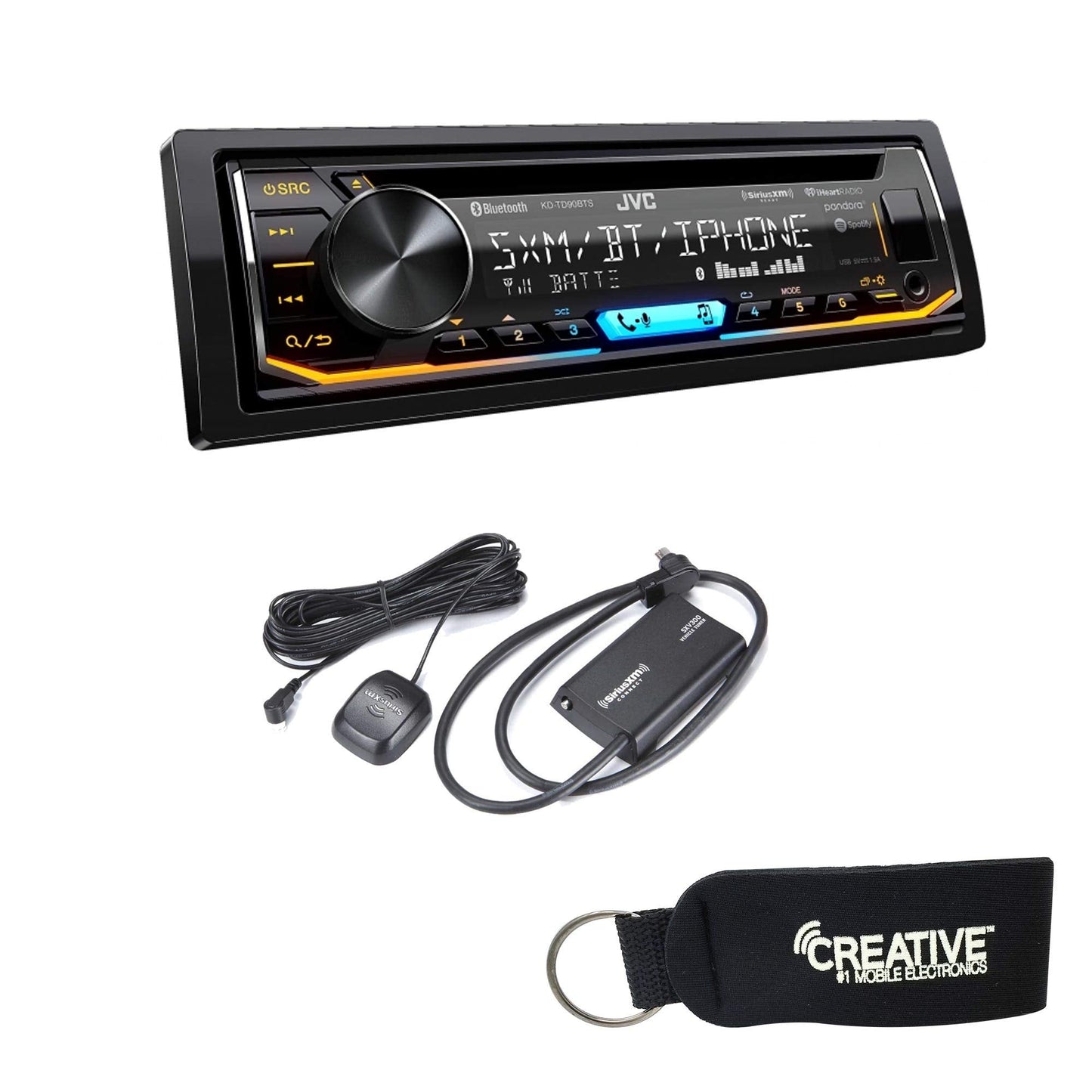 Jvc Kd-Td90Bts Cd Receiver Featuring Bluetooth With Sxv300 Siriusxm Radio Tuner