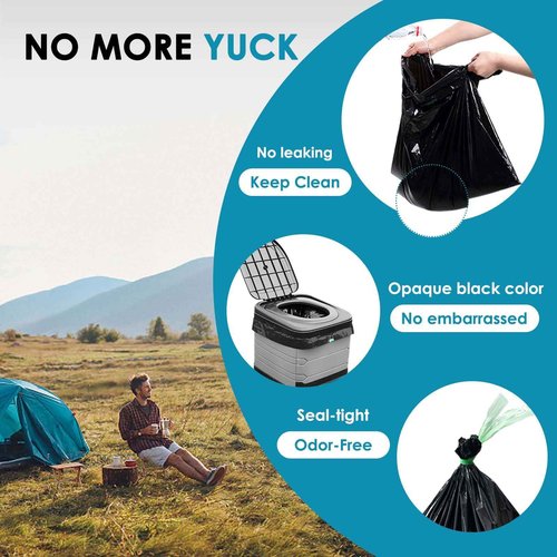 TRIPTIPS XXXL Portable Potty and Toilet Bags 3 Rolls *10 Bags