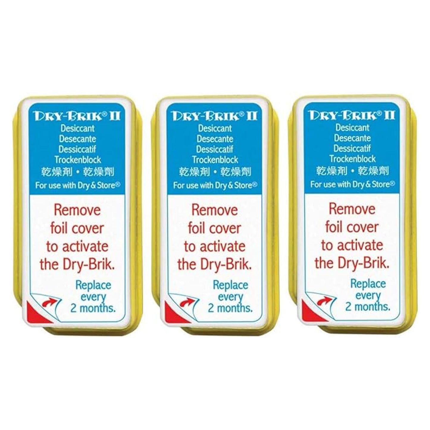 Dry-Brik Ii Desiccant Blocks - 3 Blocks (1 Pack Of 3 Blocks)| Replacement Moisture Absorbing Block For The Global Ii And Zephyr