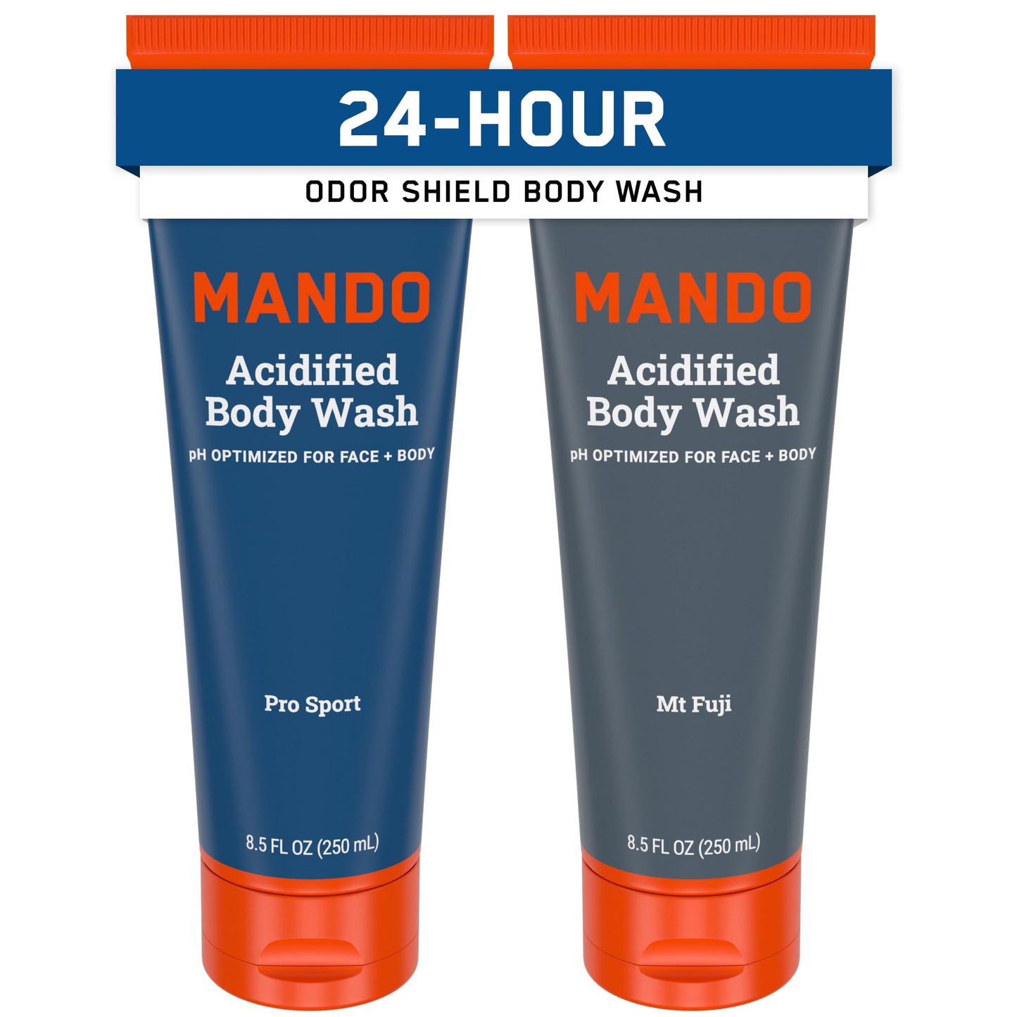 Mando Acidified Body Wash - 24 Hour Odor Control - Removes Odor Better than Soap - Formulated without SLS or Phthalates - Skin S