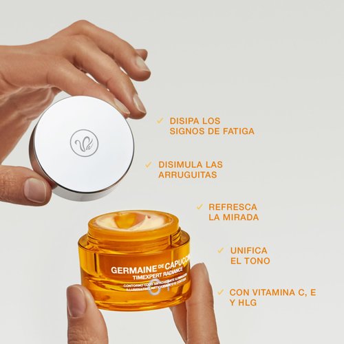 Germaine de Capuccini - Timexpert Radiance C+ | Antioxidant Eye Contour Cream - Vitamin C and Vitamin E Eye Cream - Under Eye Brightener, Protects Against Free radicals Damage - 0.5 Fl oz
