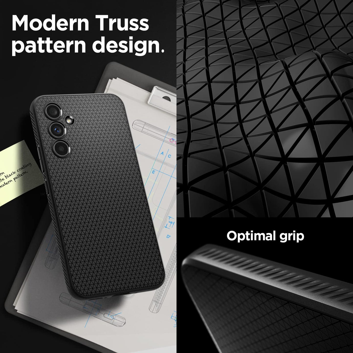Spigen Liquid Air Designed For Galaxy A54 5G Case (2023) - Matte Black