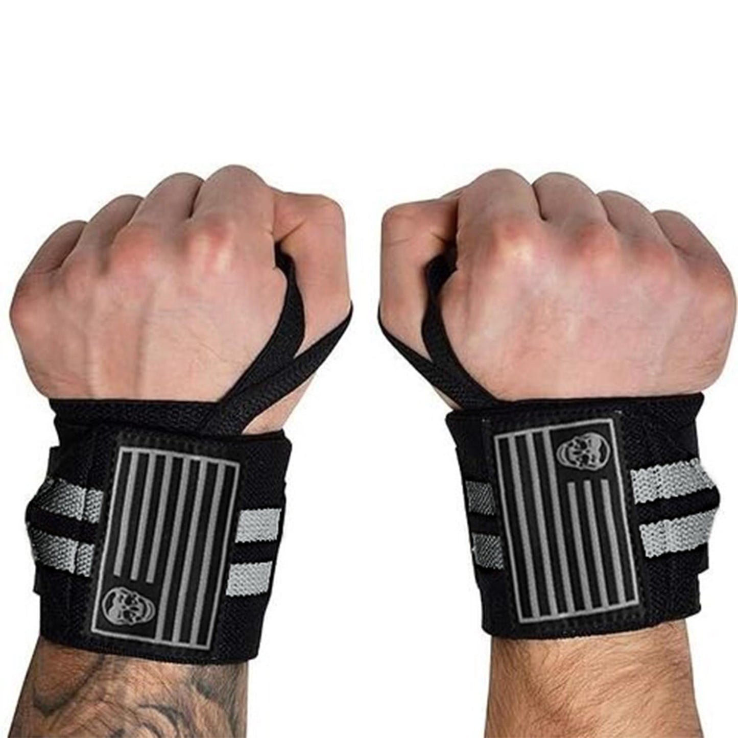 Gymreapers Weightlifting Wrist Wraps (Competition Grade) 18" Professional Quality Wrist Support with Heavy Duty Thumb Loop - Strength Training, Bodybuilding