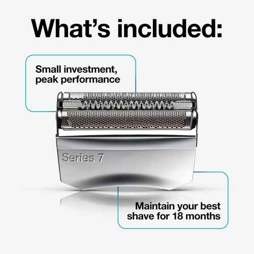 Braun Series 7 70S Electric Shaver Head Replacement Cassette & Braun Clean & Renew Refill Cartridges