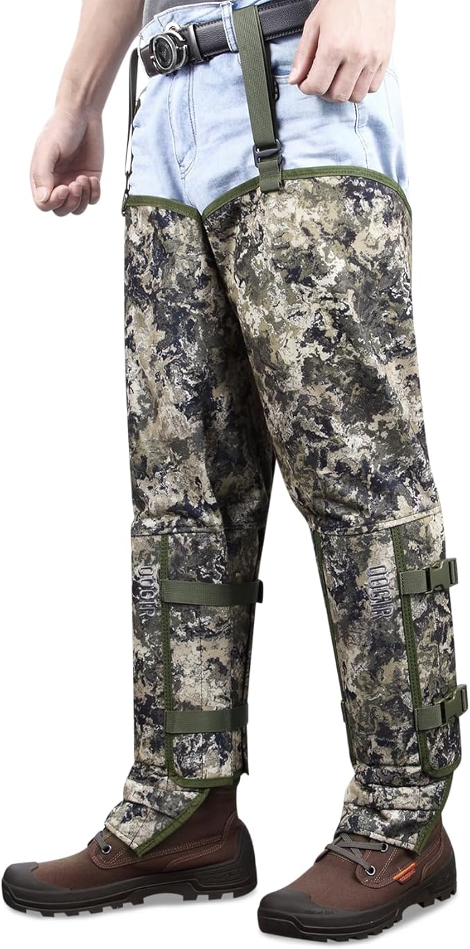 UIIHUNT Snake Chaps Snake Guards: Durable Snake Gaiters Protection Chap, Hunting Gear with Full Protection for Legs