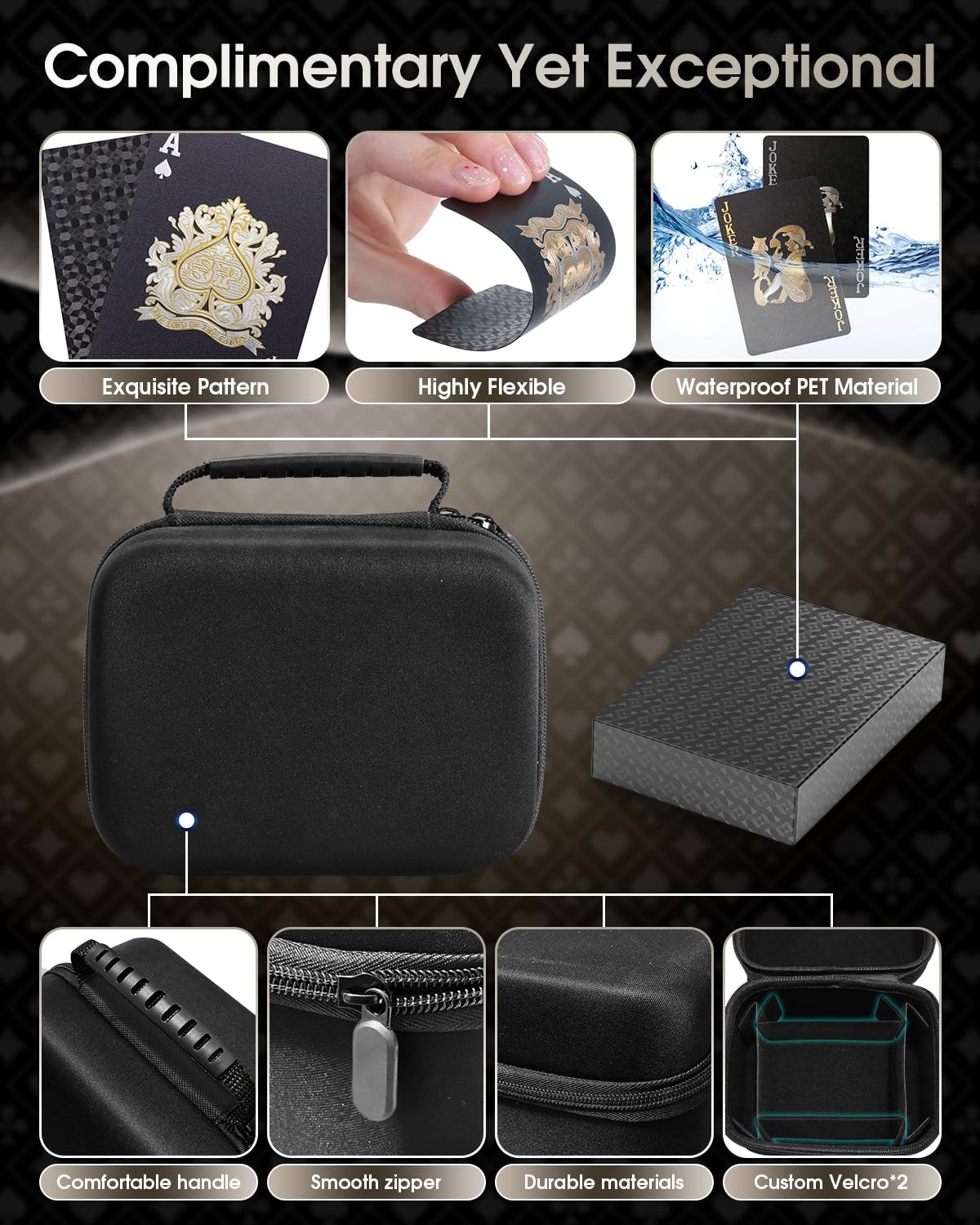 2026 3-in-1 Automatic Card Shuffler& Dealer with 4 Remotes,Carrying Case& Waterproof Premium Deck,360° Rotating Ultra-Quiet Dealing Machine for Poker Nights,Family Game Tables (Up to 12 Players)