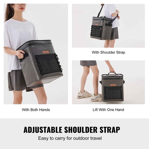 VEVOR Soft Cooler 30 Cans Insulated Cooler Bag Leakproof Waterproof Lunch Soft Cooler Lightweight & Portable Cooler for Beach, Hiking, Camping, Travel, Picnic, Car, Cooler