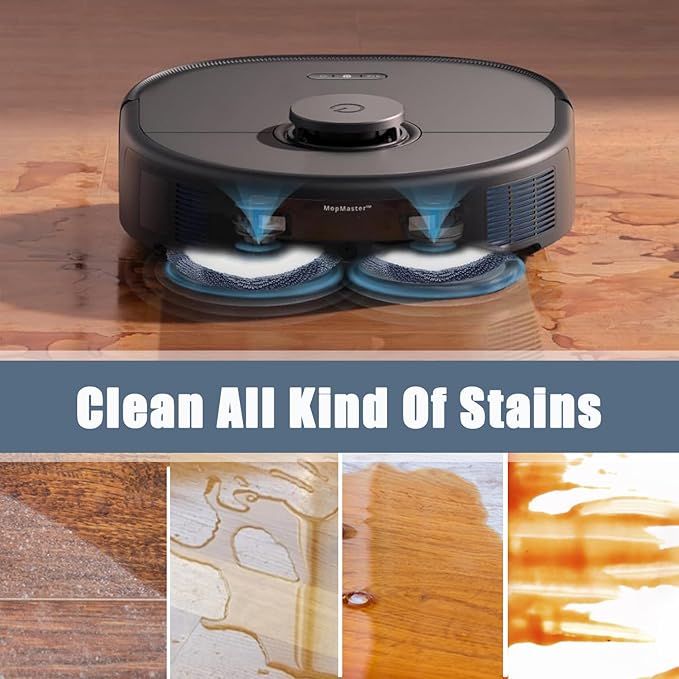 6 Pack Replacement Mop Pads Compatible With Eufy X10 Pro Omni X9 Pro Robot Vacuum Self-Empty Station, Wet Mopping Pads Accessory Cleaning Pad Parts